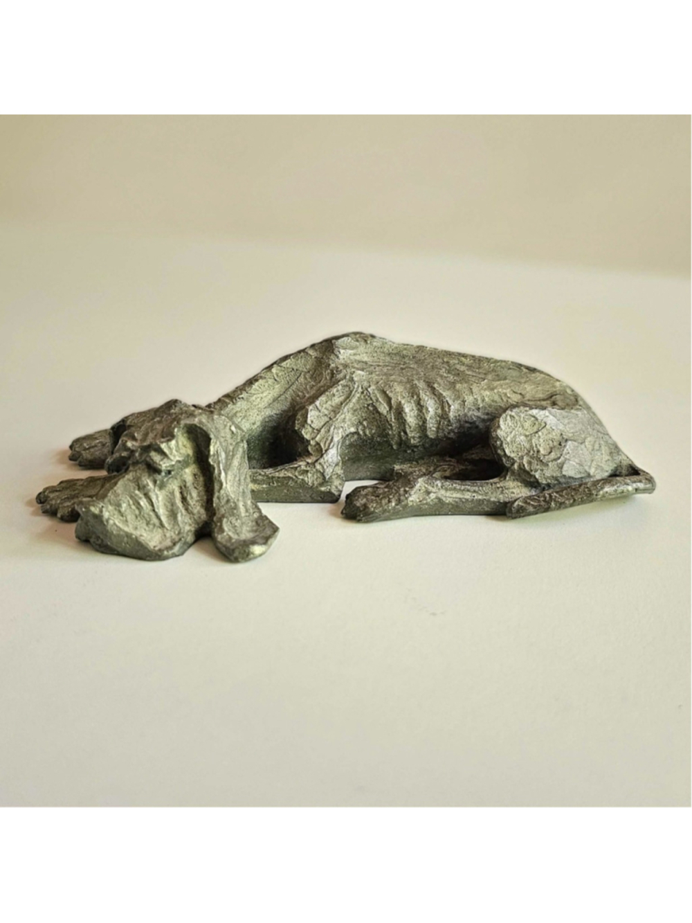 Vintage Hudson Pewter #122 Sleeping Bloodhound Dog Figurine Kraczkowski